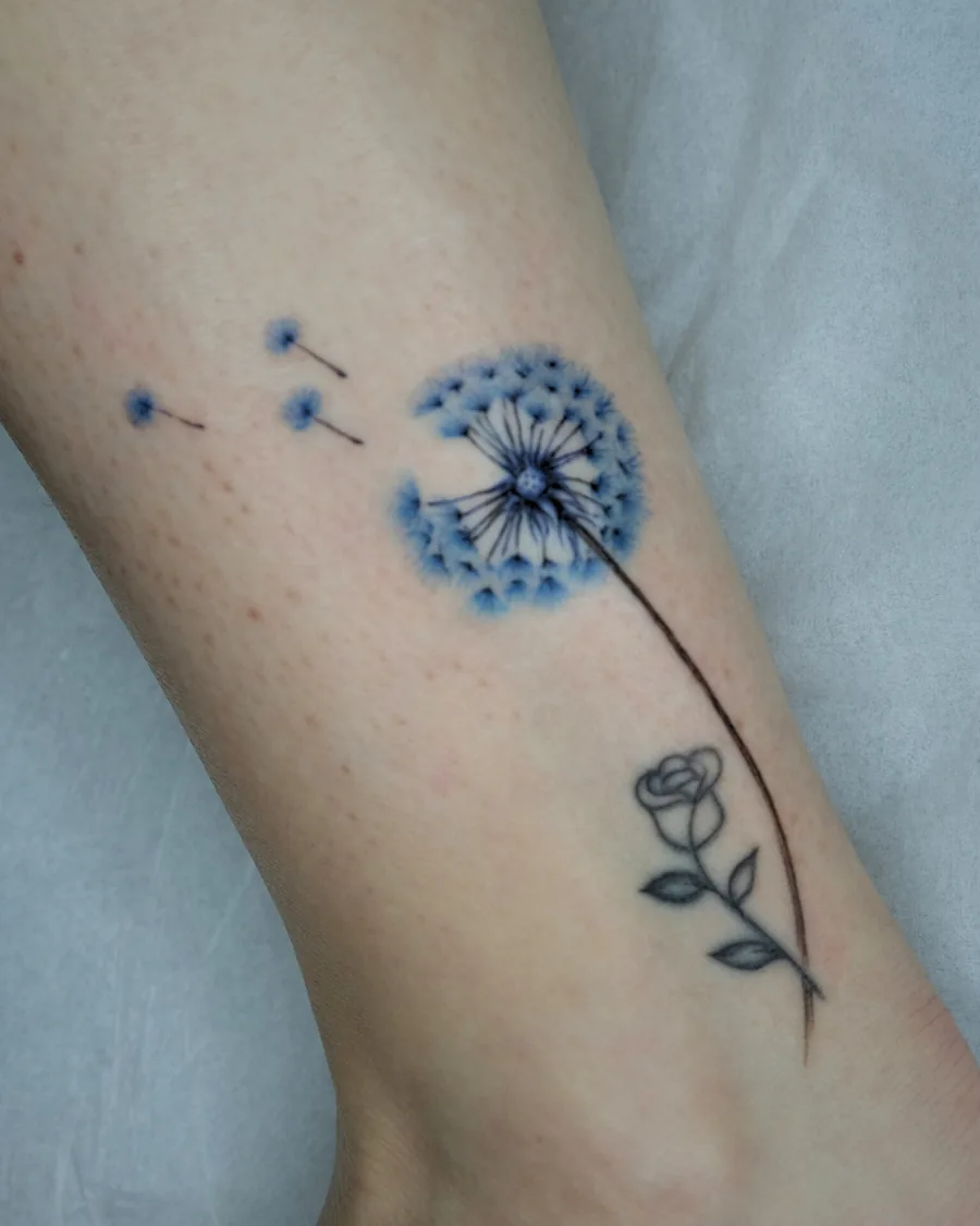 Dandelion tattoo sketch