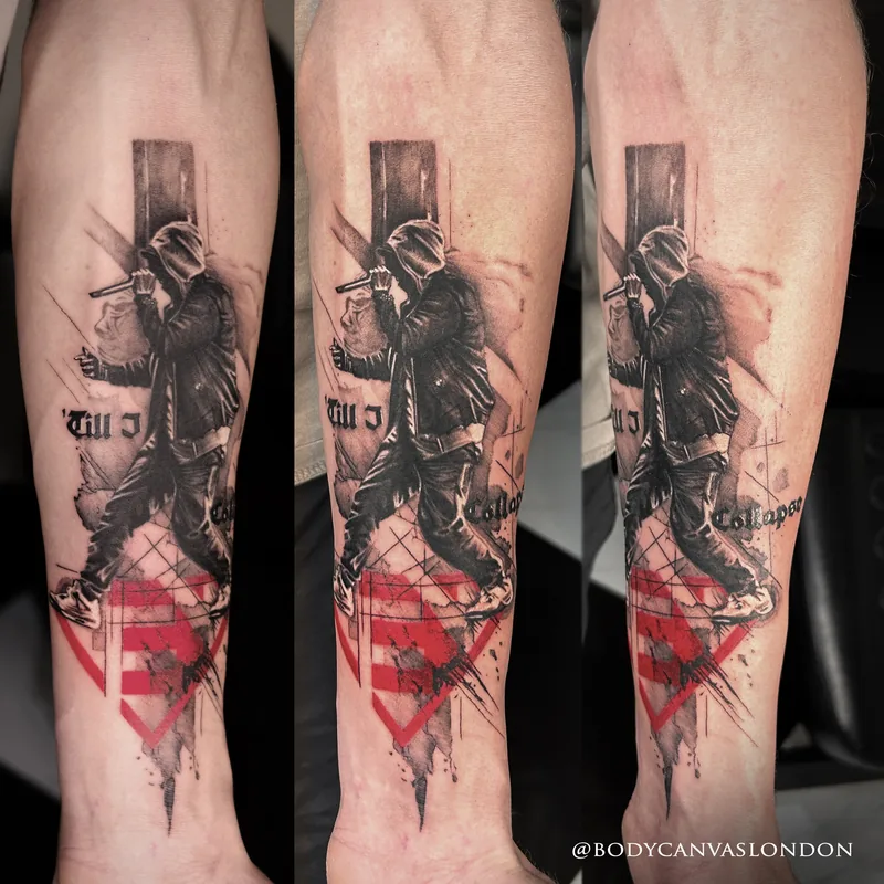 Red and black tattoo