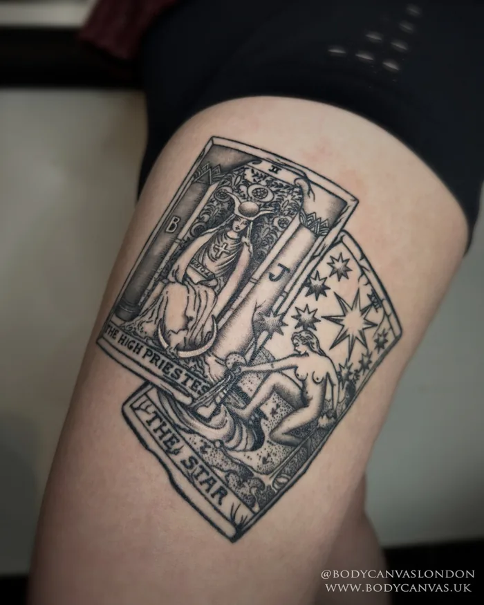 Tarot card tattoo